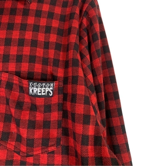 Kustom Kreeps Flannel Button down Shirt Size XXL - Picture 10 of 11
